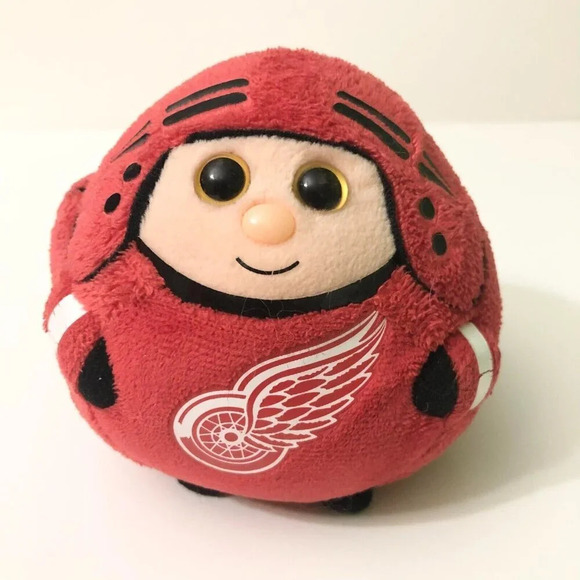 2013 TY NHL Beanie Ballz Detroit Red Wings Plush  4 Inch Tall - Picture 10 of 11